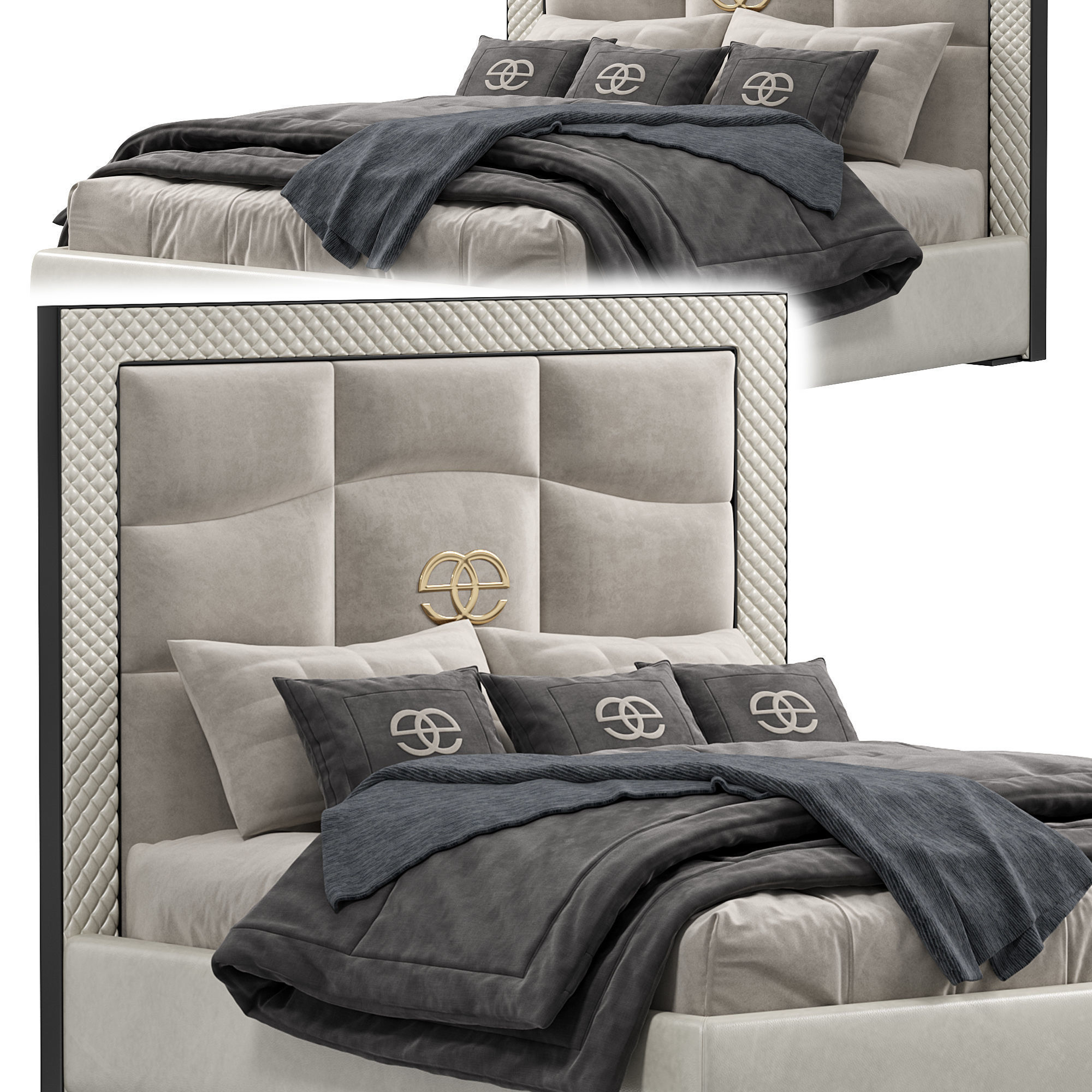 Bed Colection 1 - 4 Items 3D model  3D model_7