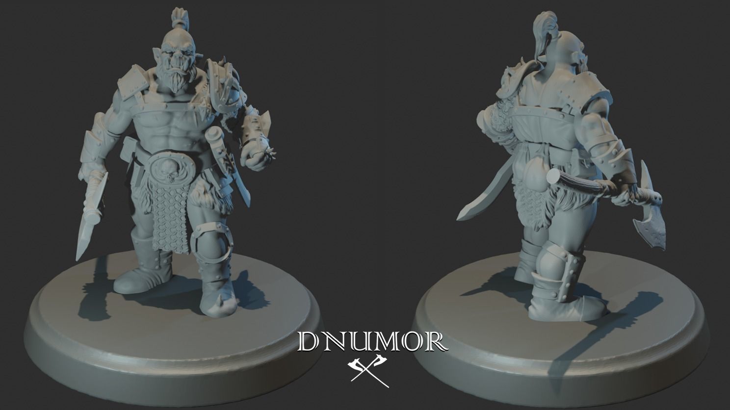 Orcs Marauders Set1 3D Print Model 3D print model_1