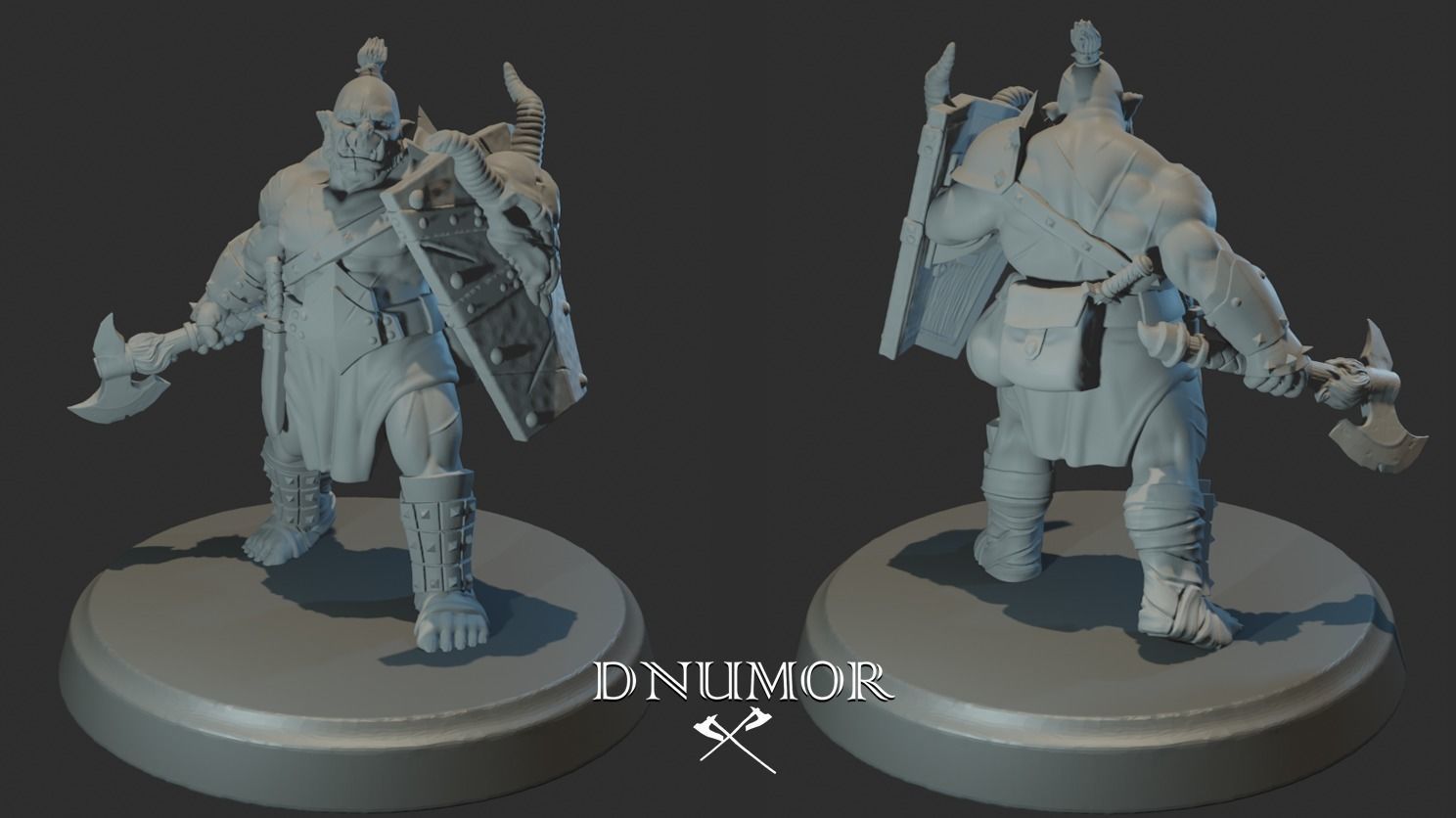 Orcs Marauders Set1 3D Print Model 3D print model_3