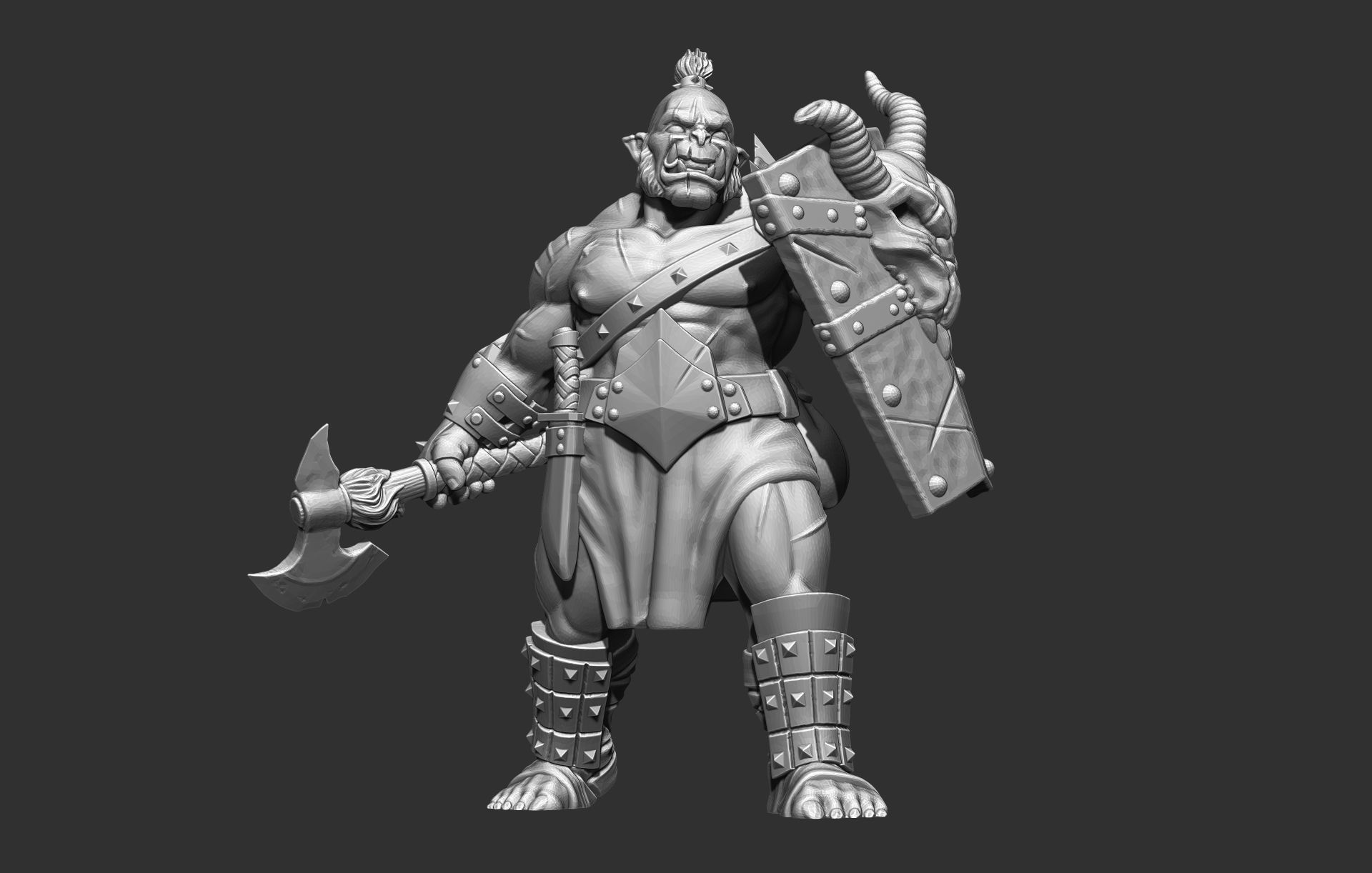 Orcs Marauders Set1 3D Print Model 3D print model_7