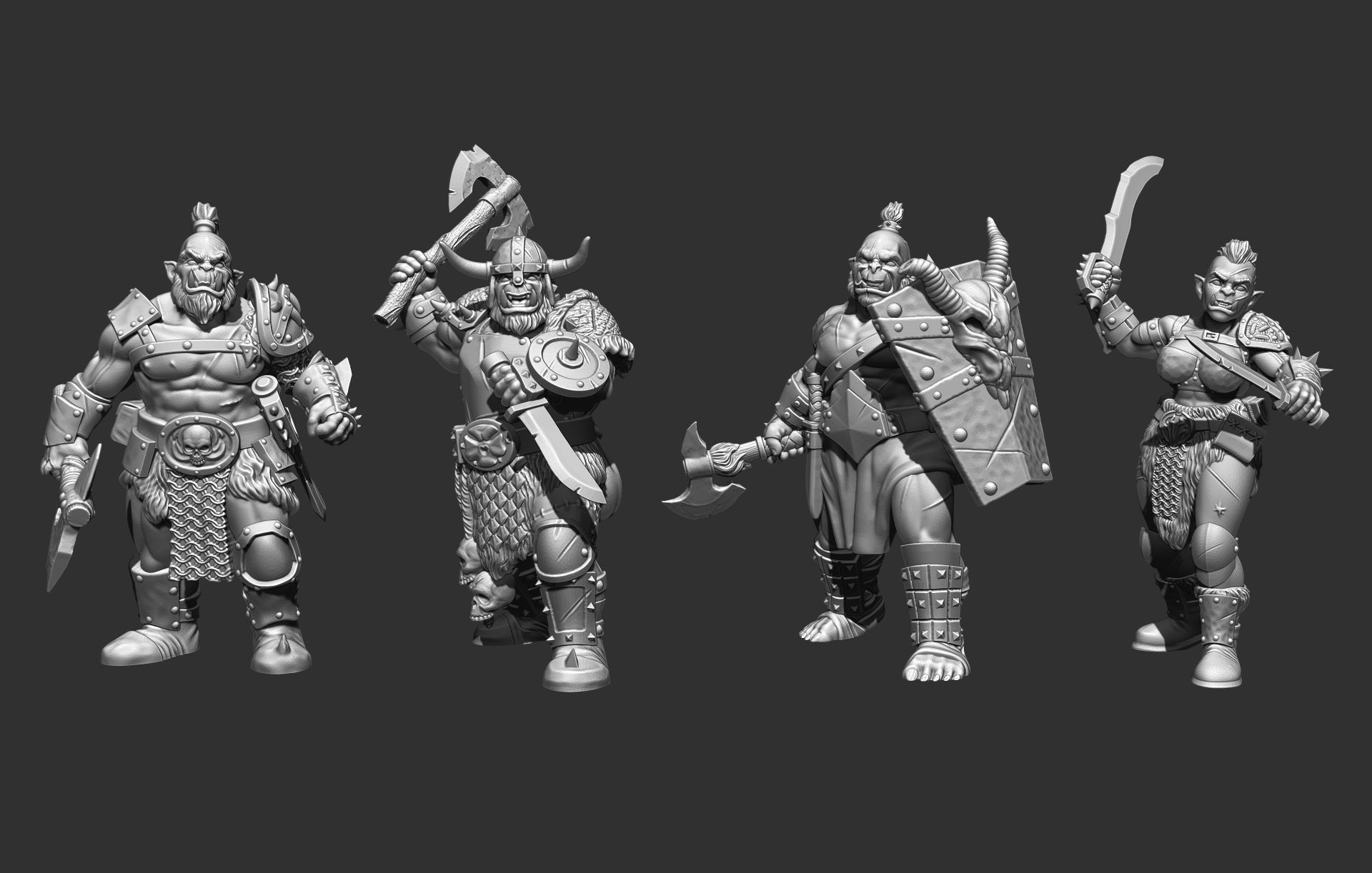 Orcs Marauders Set1 3D Print Model 3D print model_9