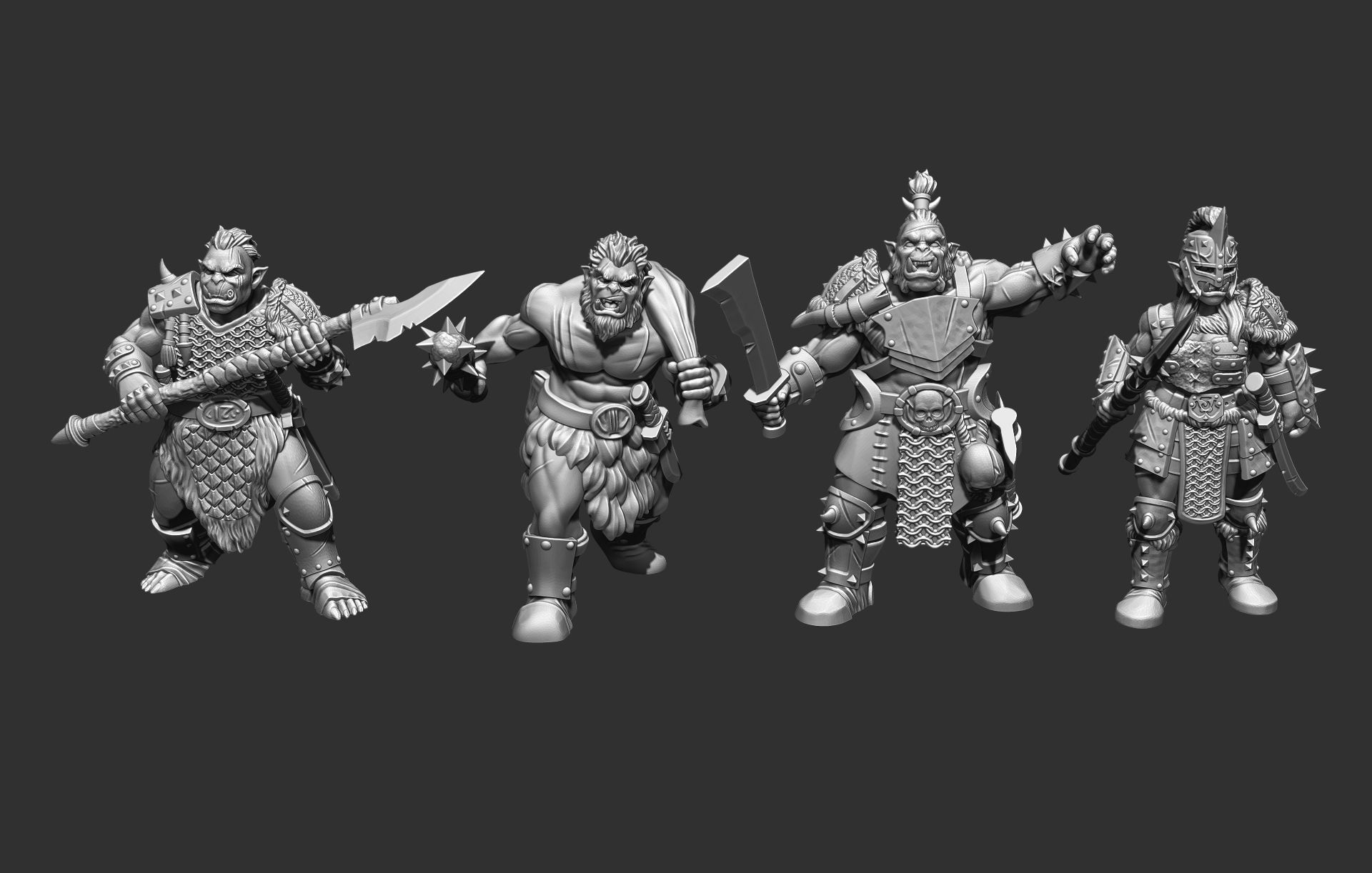 Orcs Marauders Set2 3D Print Model 3D print model_9