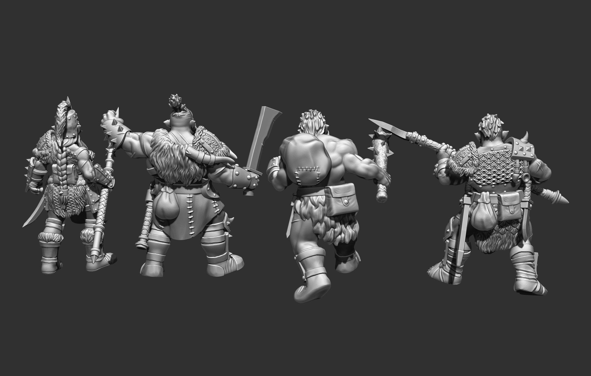 Orcs Marauders Set2 3D Print Model 3D print model_10
