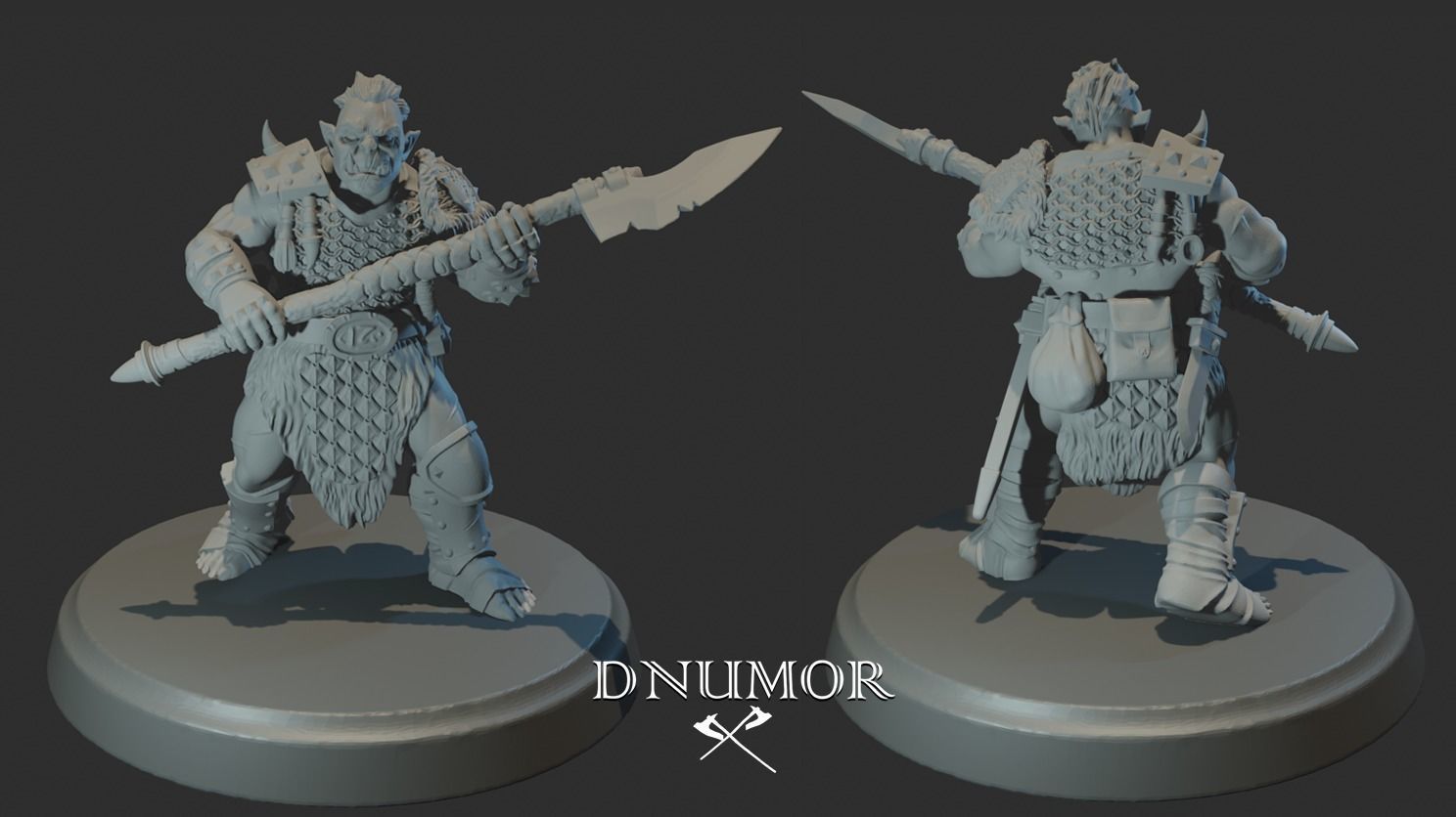 Orcs Marauders Set2 3D Print Model 3D print model_1