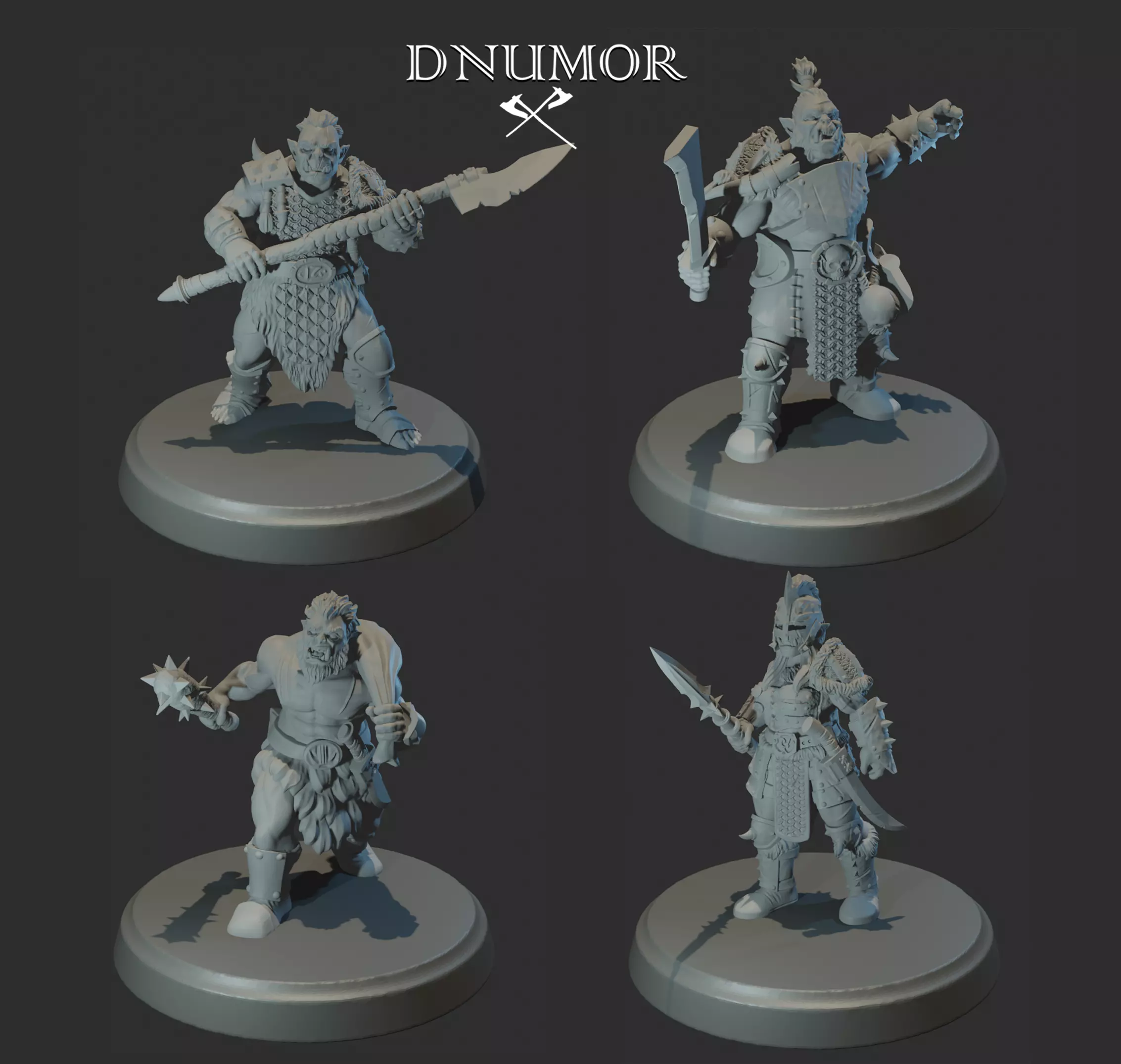 Orcs Marauders Set2 3D Print Model 3D print model_0