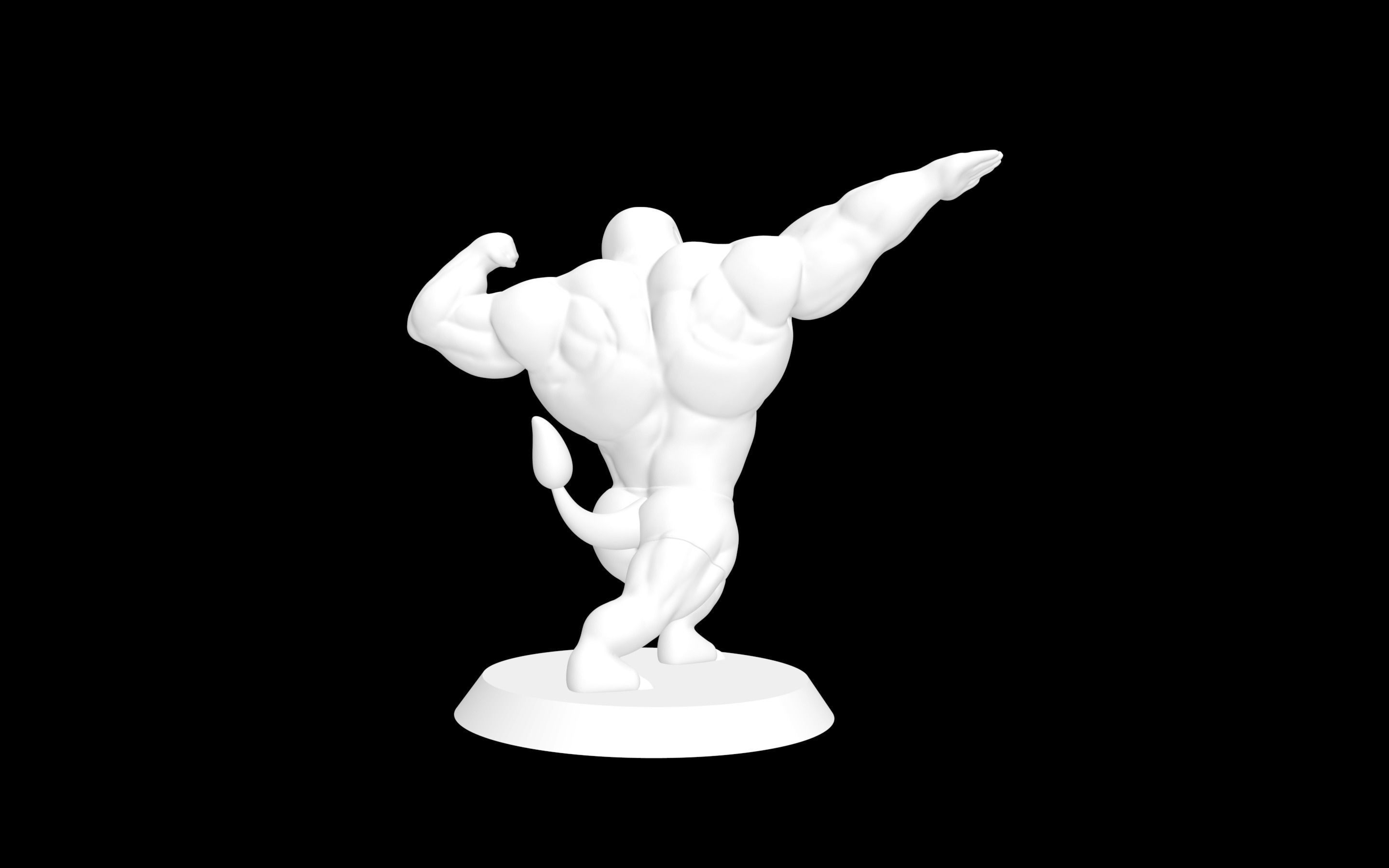 Charmender Strong Muscle 3D model_1