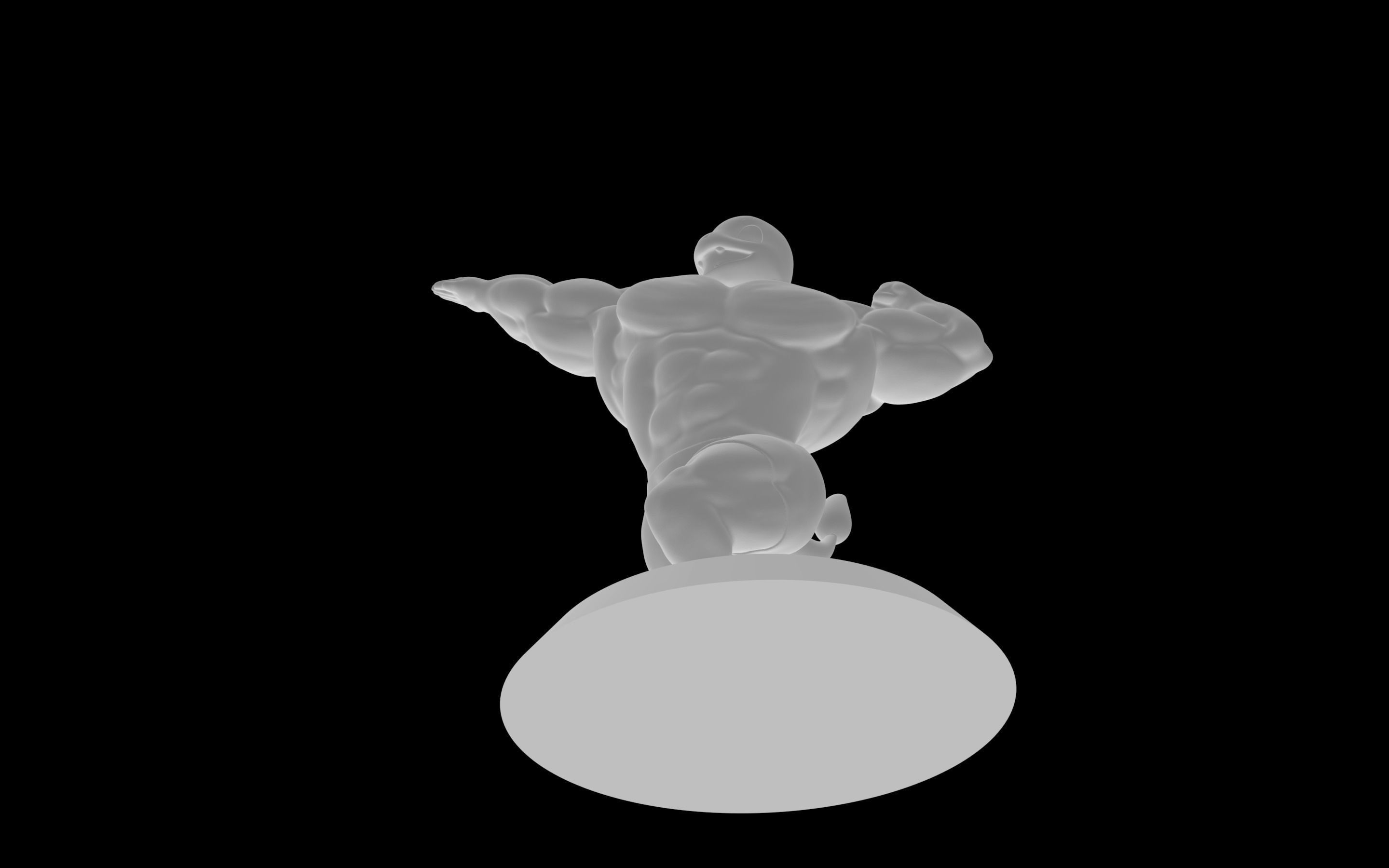 Charmender Strong Muscle 3D model_4