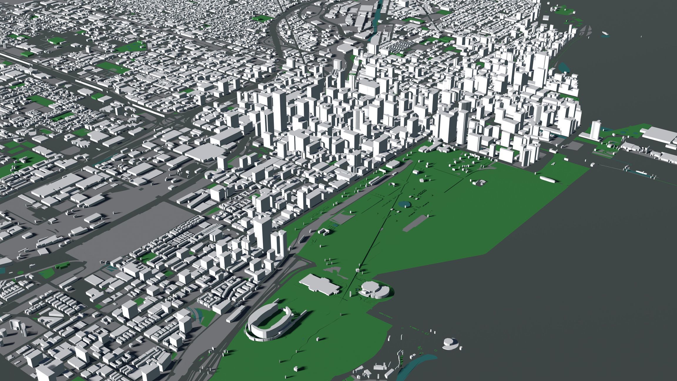 Chicago USA - Mass buildings 3D model_3