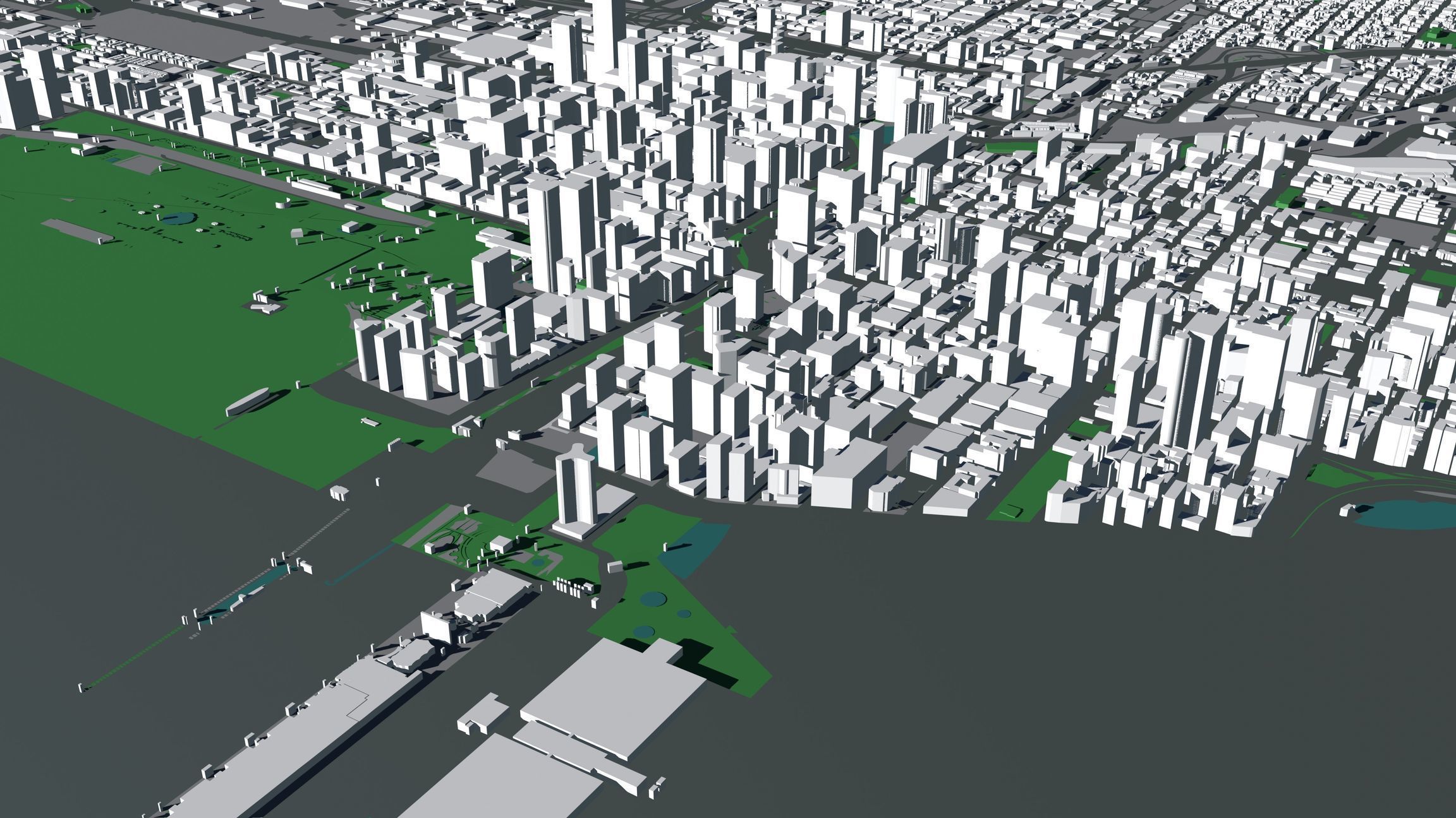 Chicago USA - Mass buildings 3D model_4