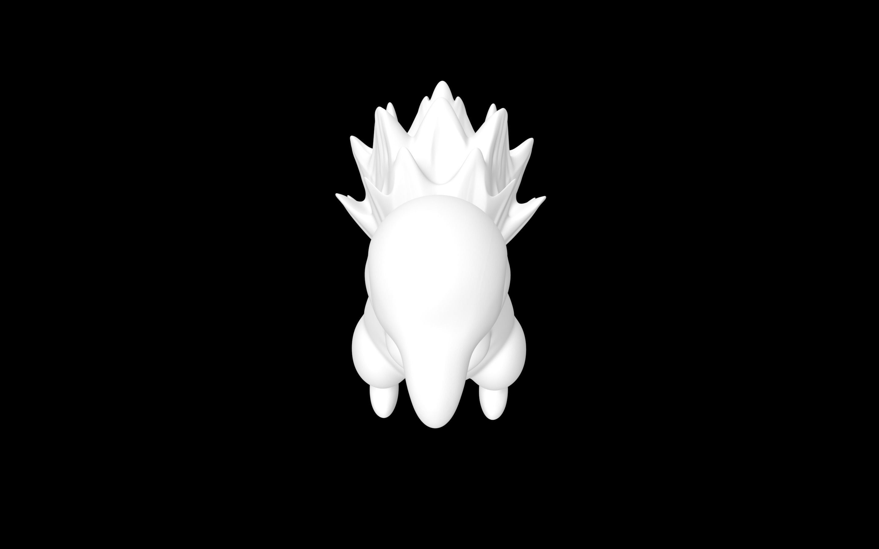 Cyndaquil pokemon figurine 3D model_2