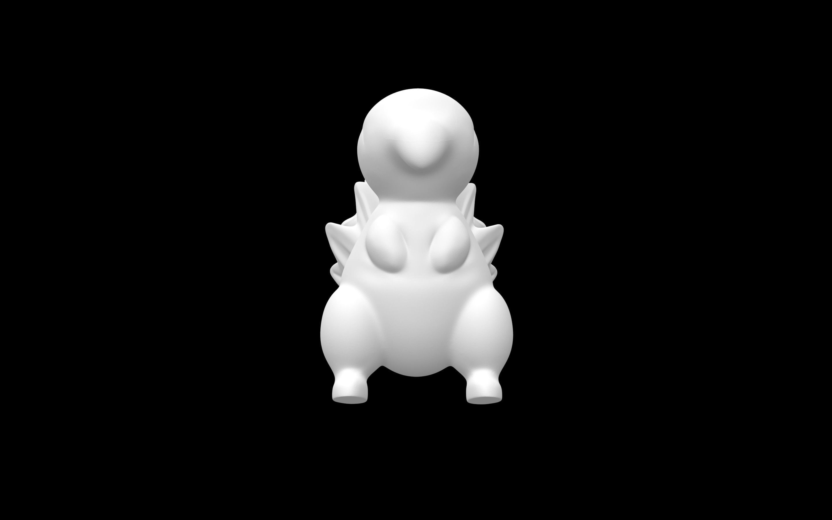 Cyndaquil pokemon figurine 3D model_1