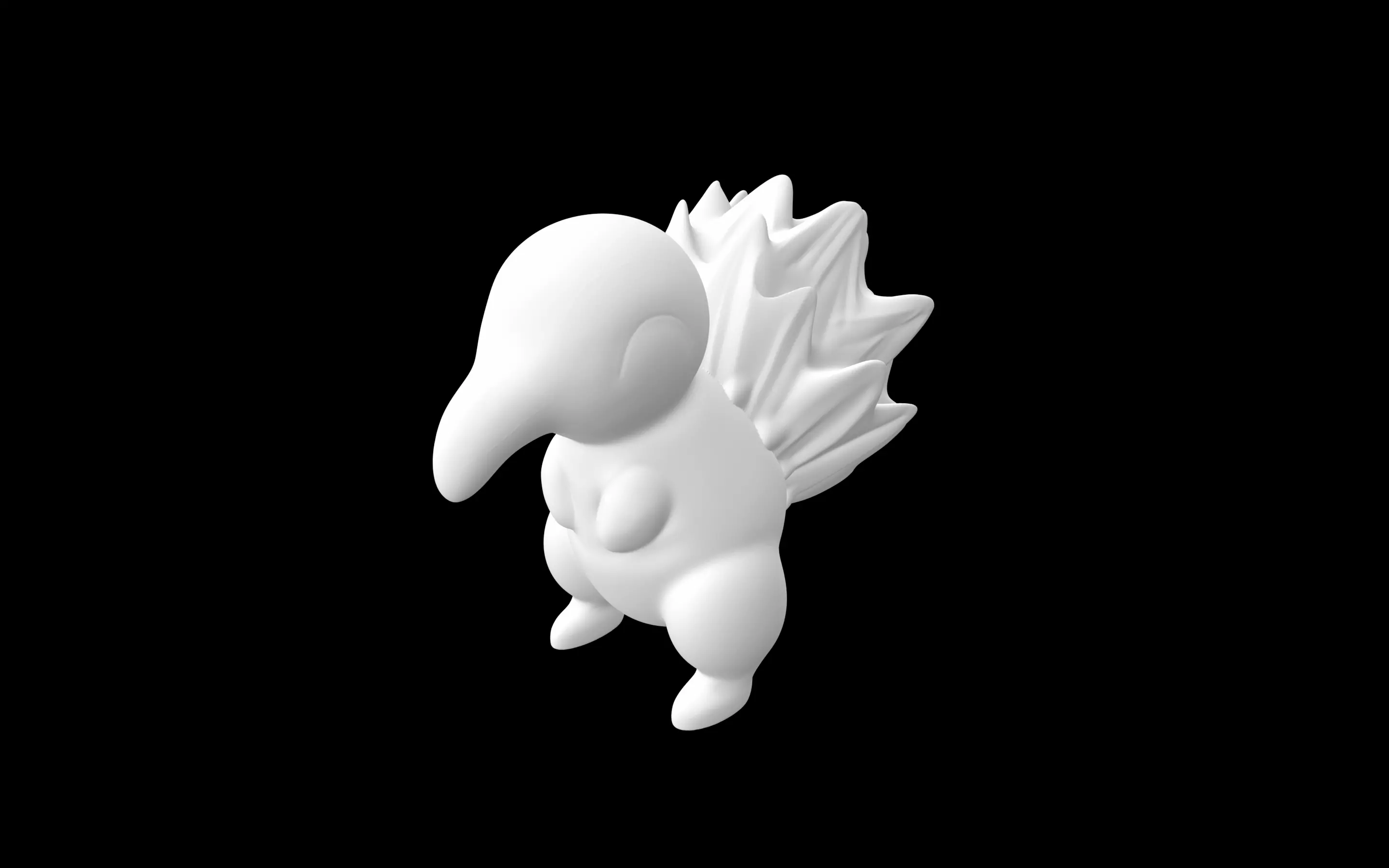 Cyndaquil pokemon figurine 3D model_0