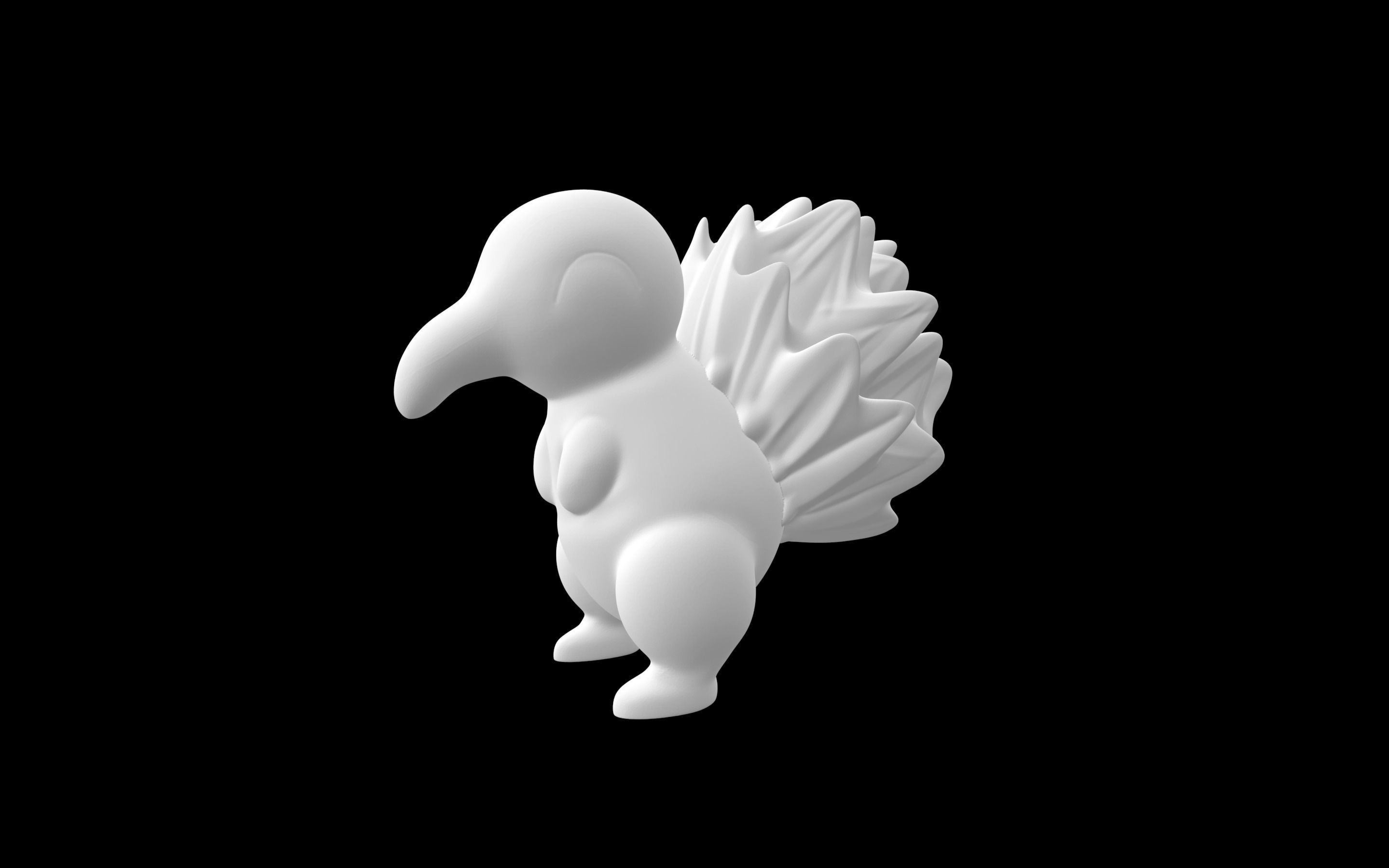 Cyndaquil pokemon figurine 3D model_4