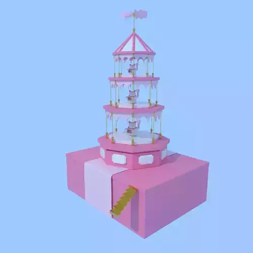 Music Box Lucky Cat 3d model