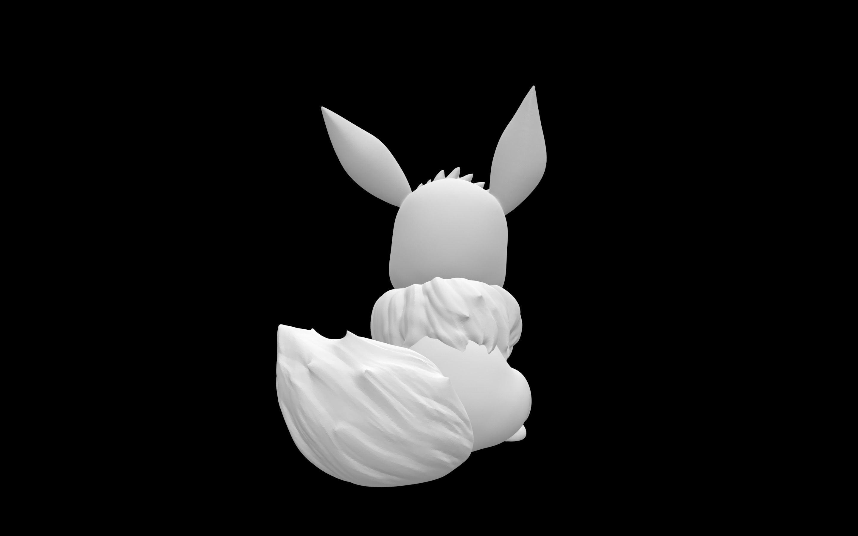 Eevee bunny figurine 3D model_1