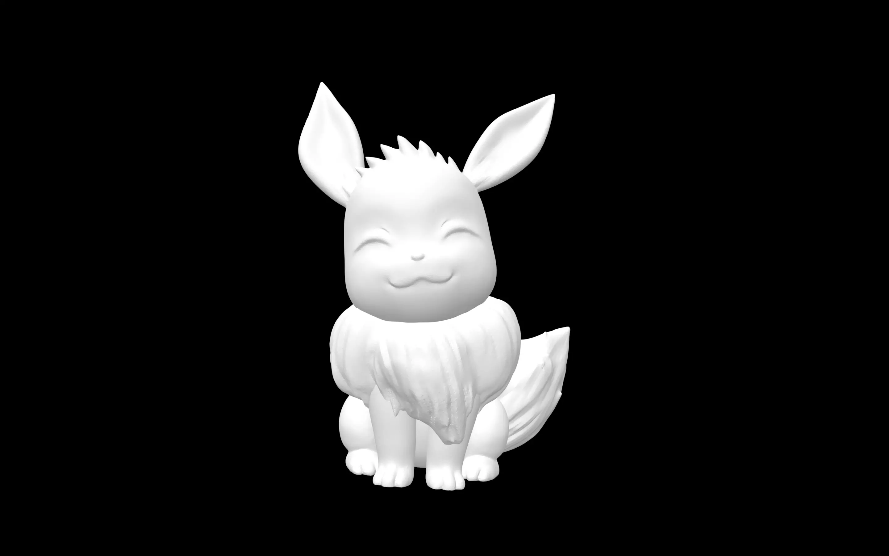 Eevee bunny figurine 3D model_0