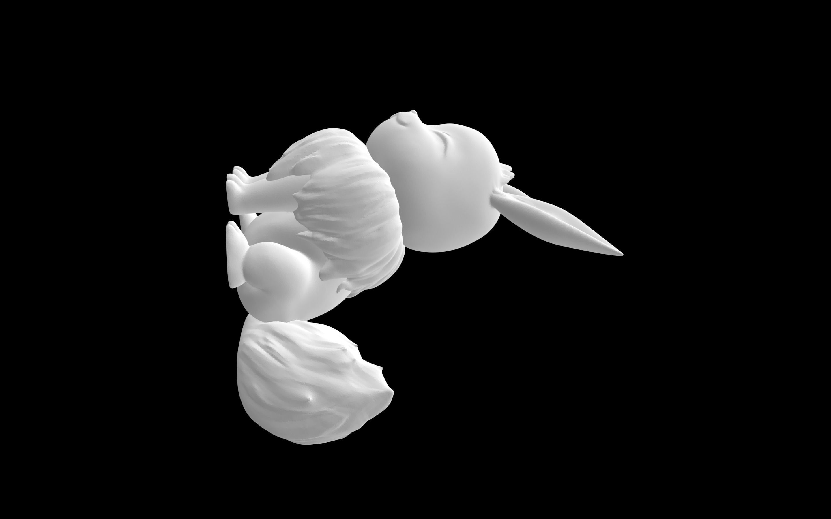 Eevee bunny figurine 3D model_3