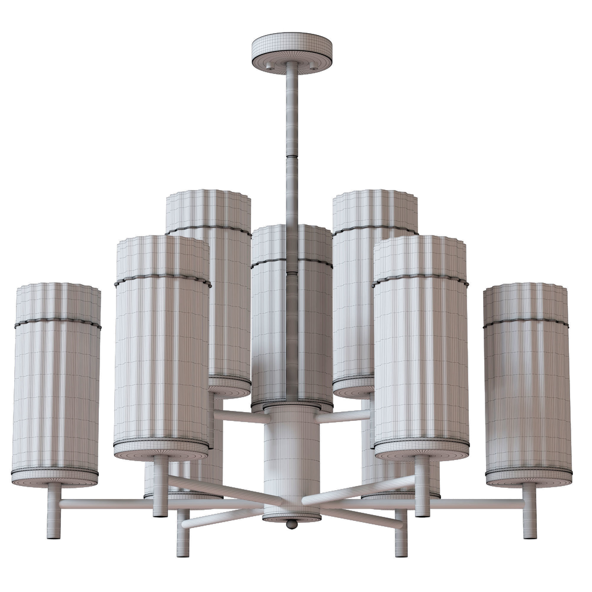 Gold chandelier 3D model_1