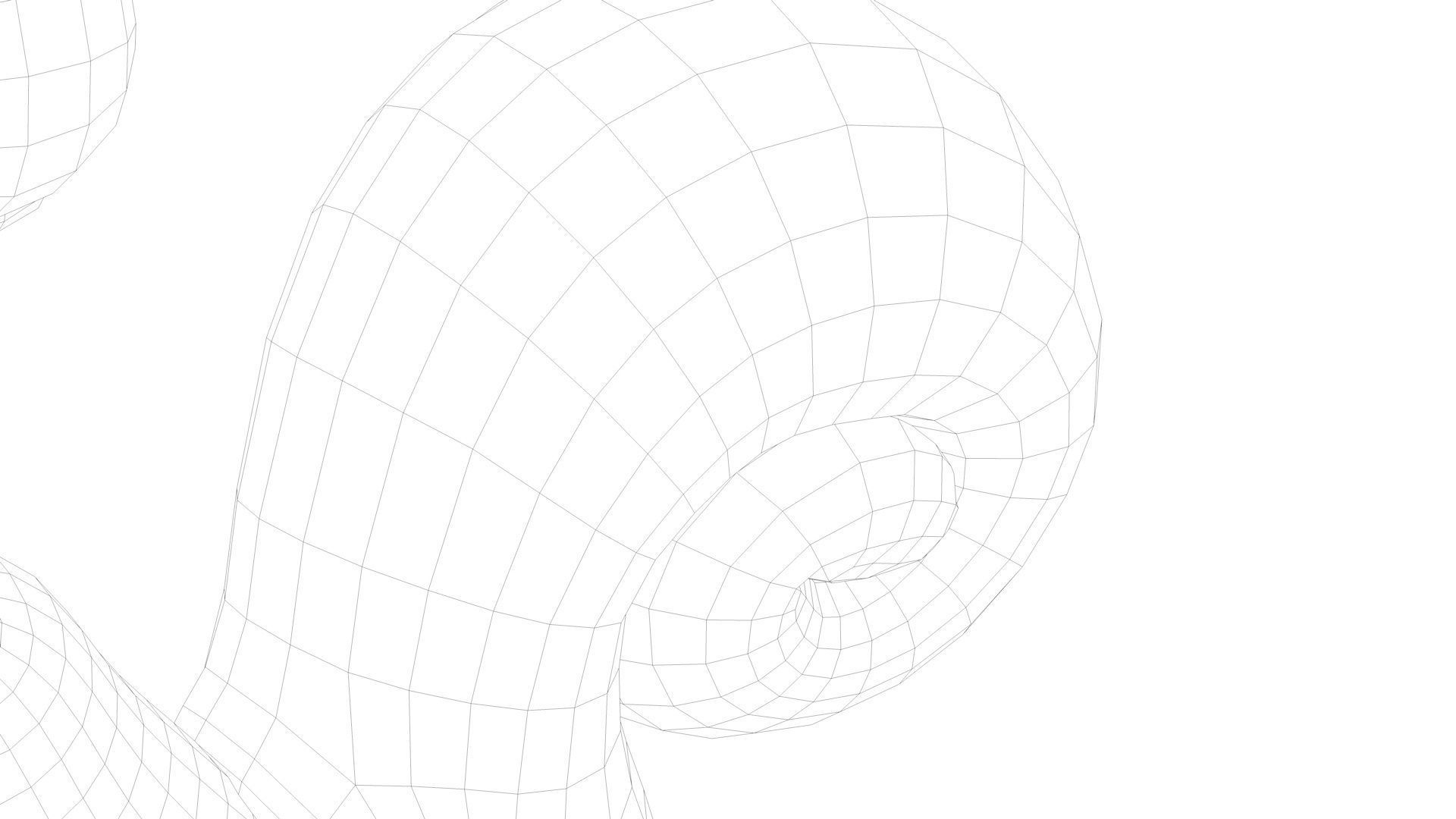 Snail cartoon with big eyes Low-poly 3D model_18