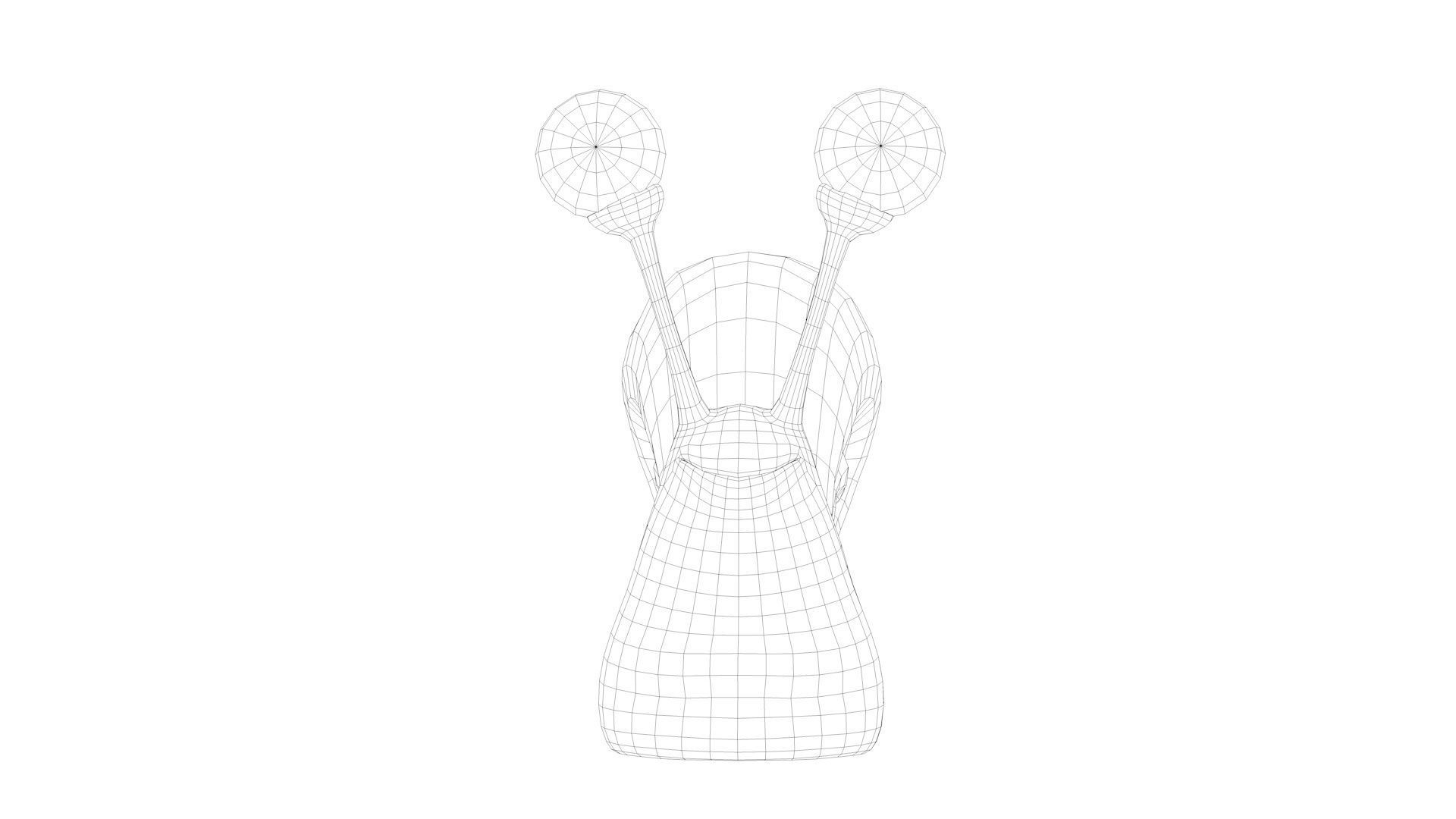 Snail cartoon with big eyes Low-poly 3D model_12