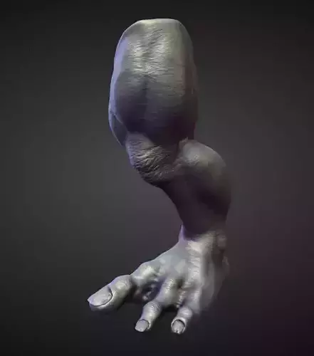 LEG7 high poly sculpt 3D model