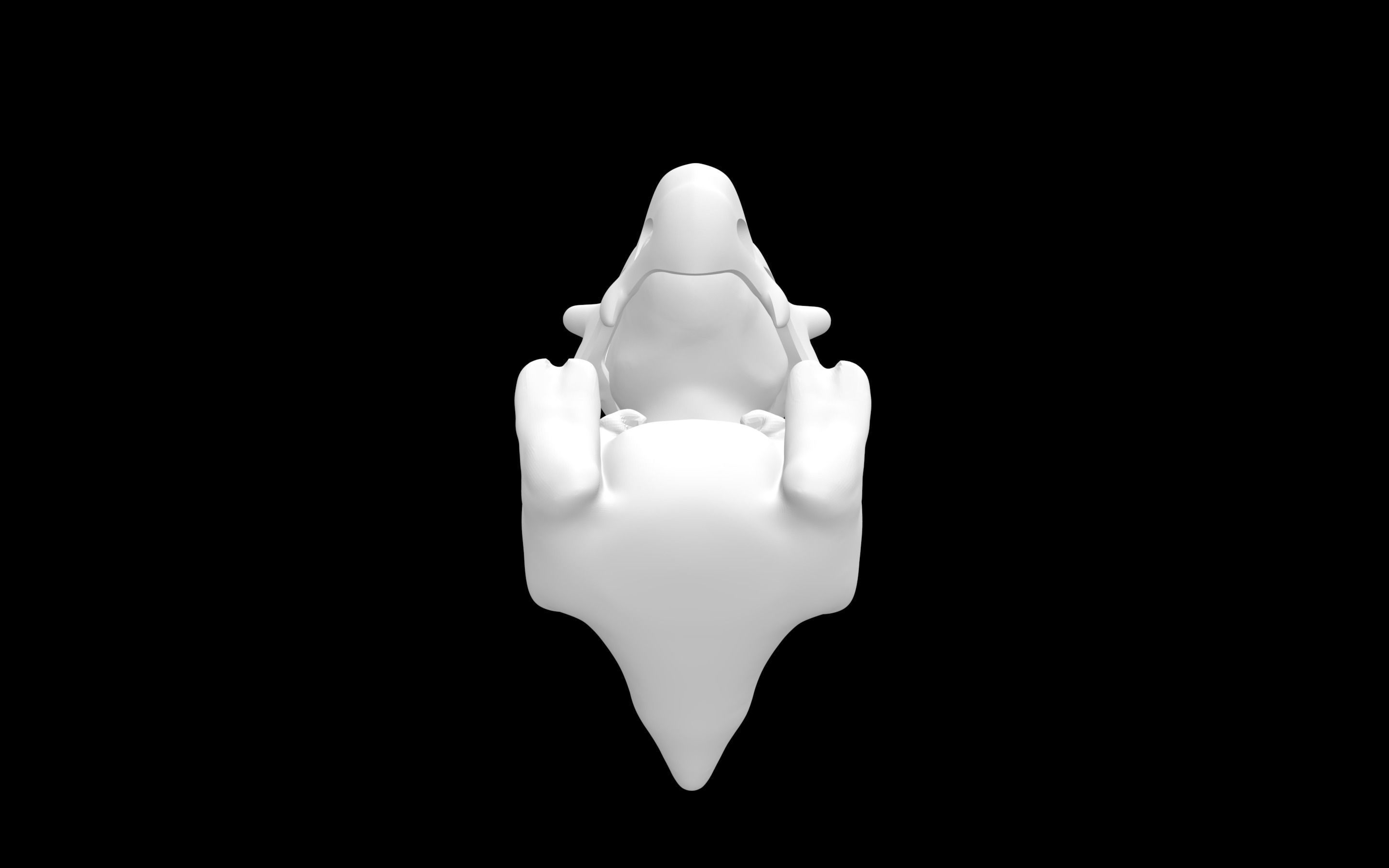 Cubone teddy bear wall art 3D model_3