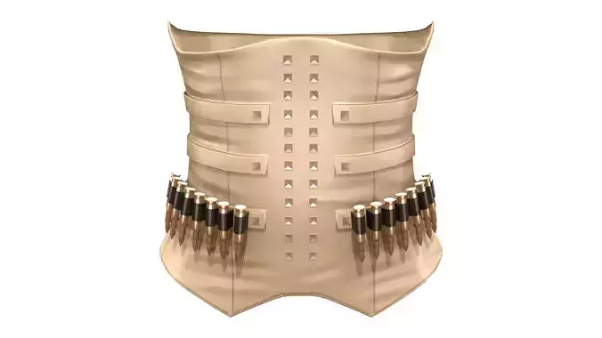 Female Military Vest With Front Stud And Bullet Details