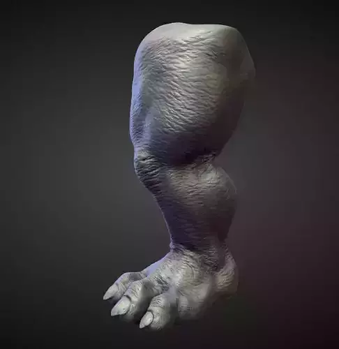 LEG8 high poly sculpt 3D model