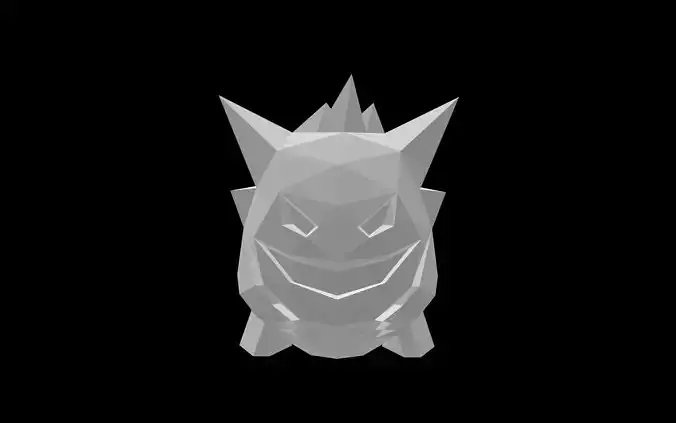 Gengar pokemon head 3D model