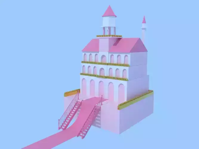 cartoon house 3d model