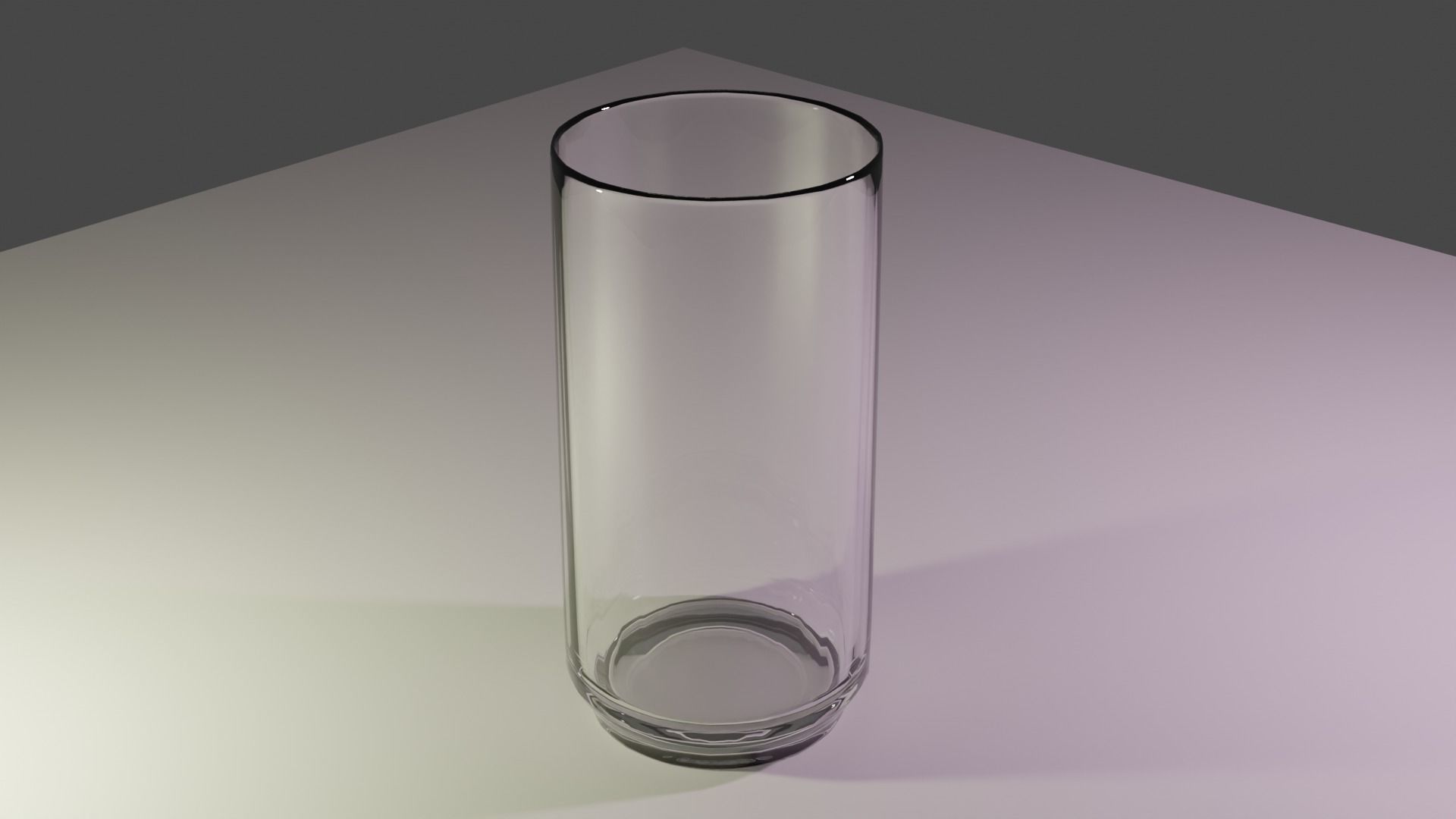 Glass cup Low-poly 3D model_2