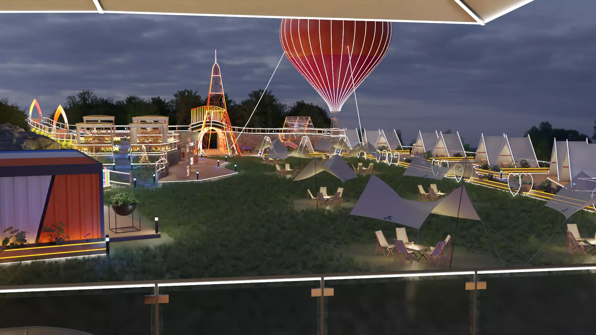 Tent combination 3D model