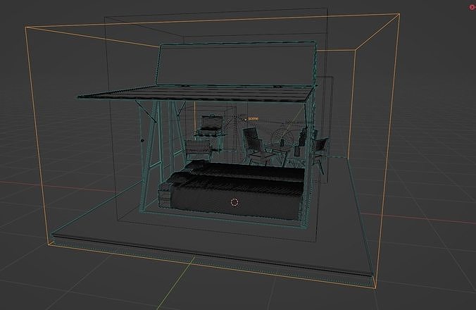 Tent combination 3D model 7