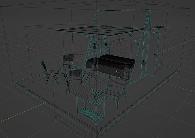 Tent combination 3D model 6