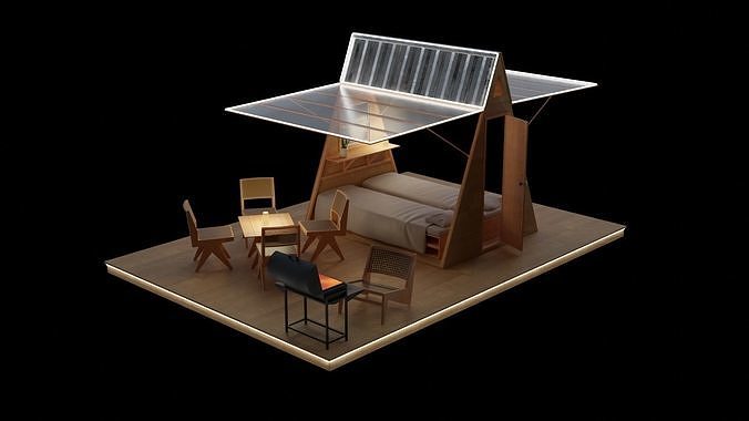 Tent combination 3D model 5