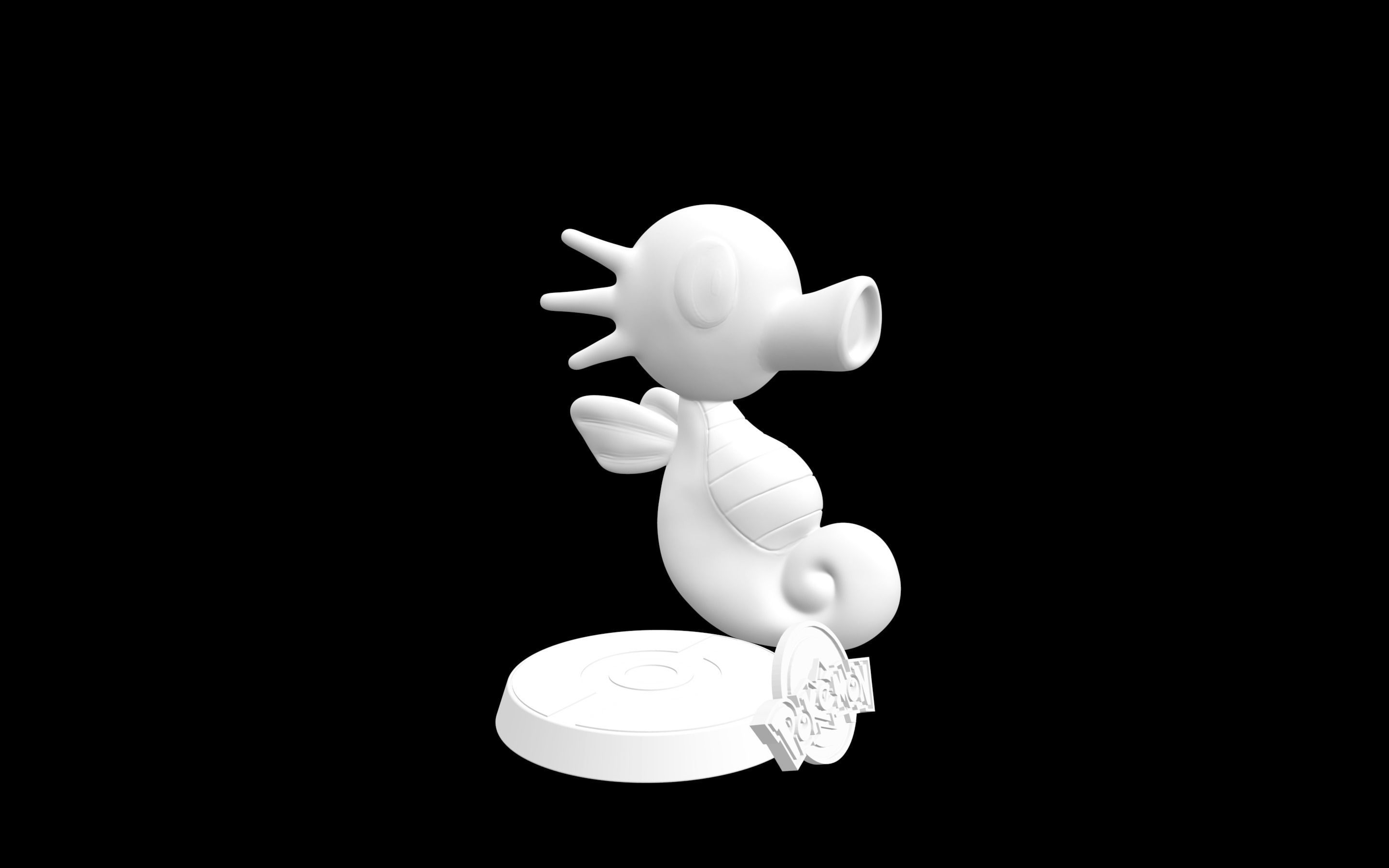 Horsea seahorse 3D model_2