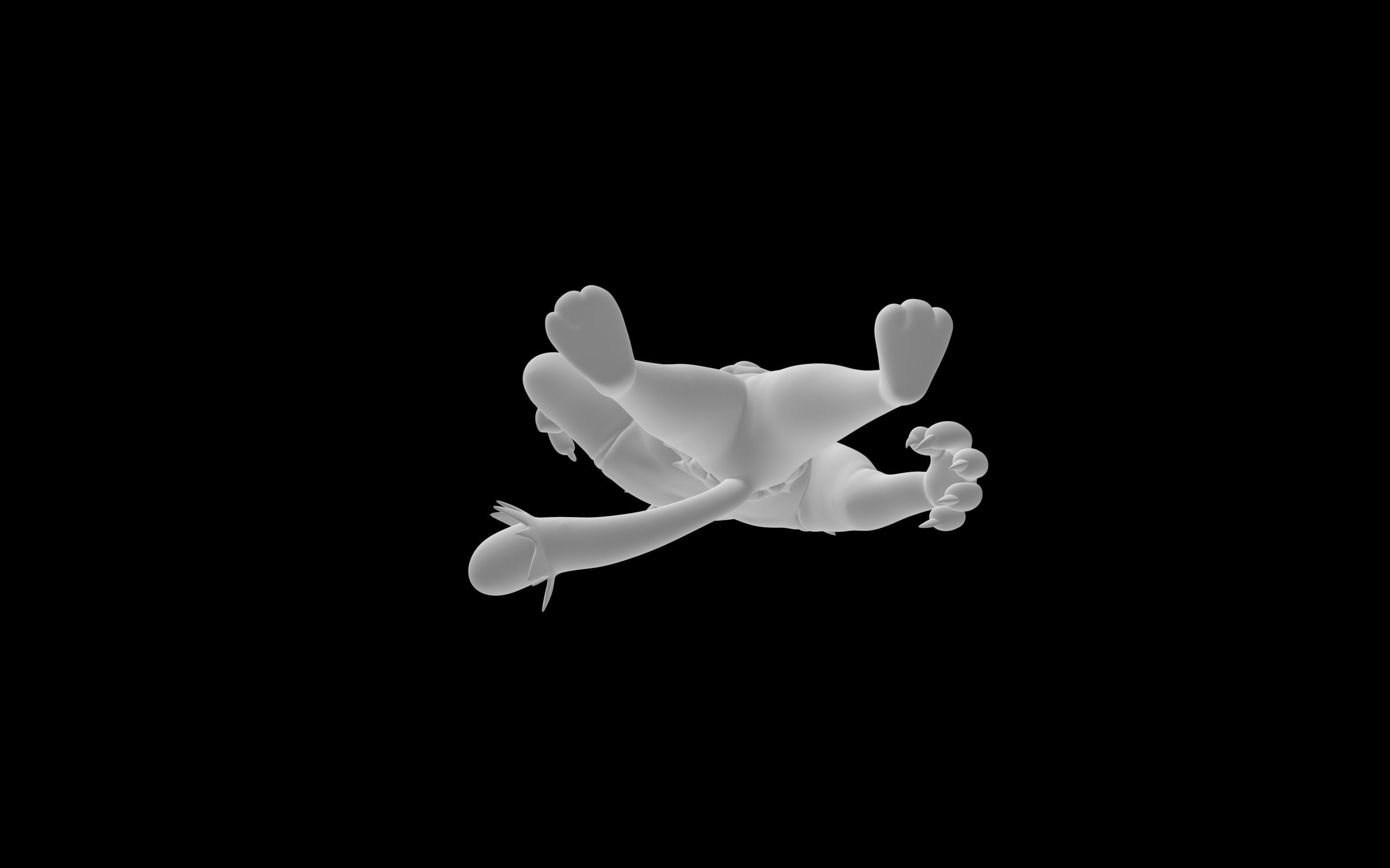 Incineroar creature 3D model_5