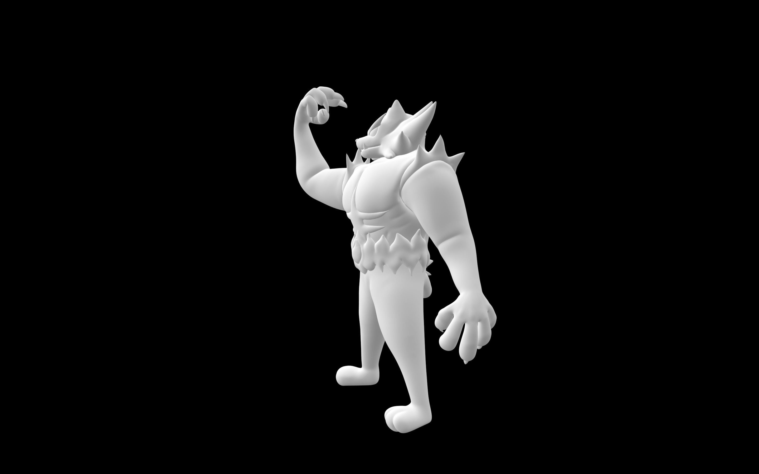 Incineroar creature 3D model_1