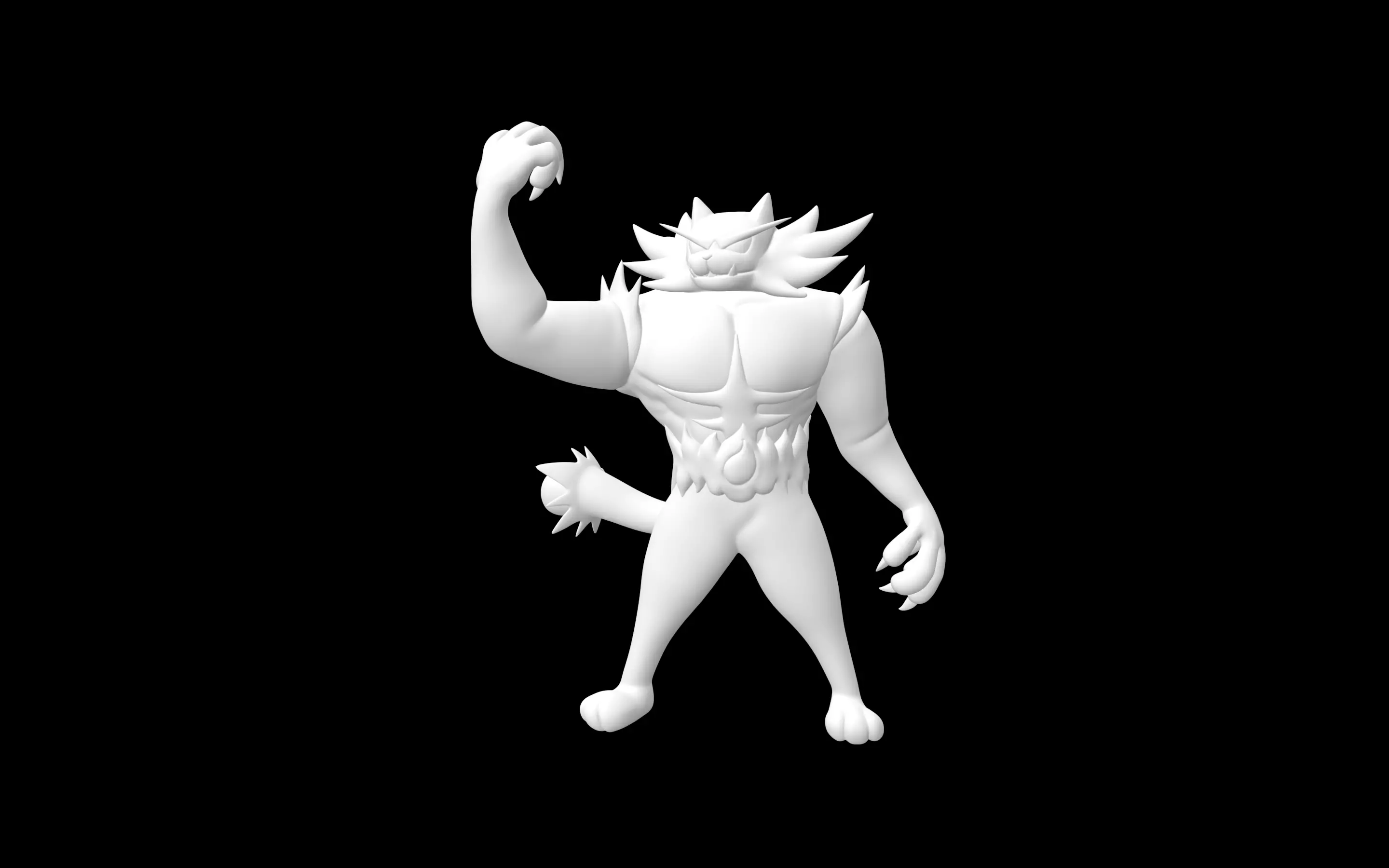 Incineroar creature 3D model_0