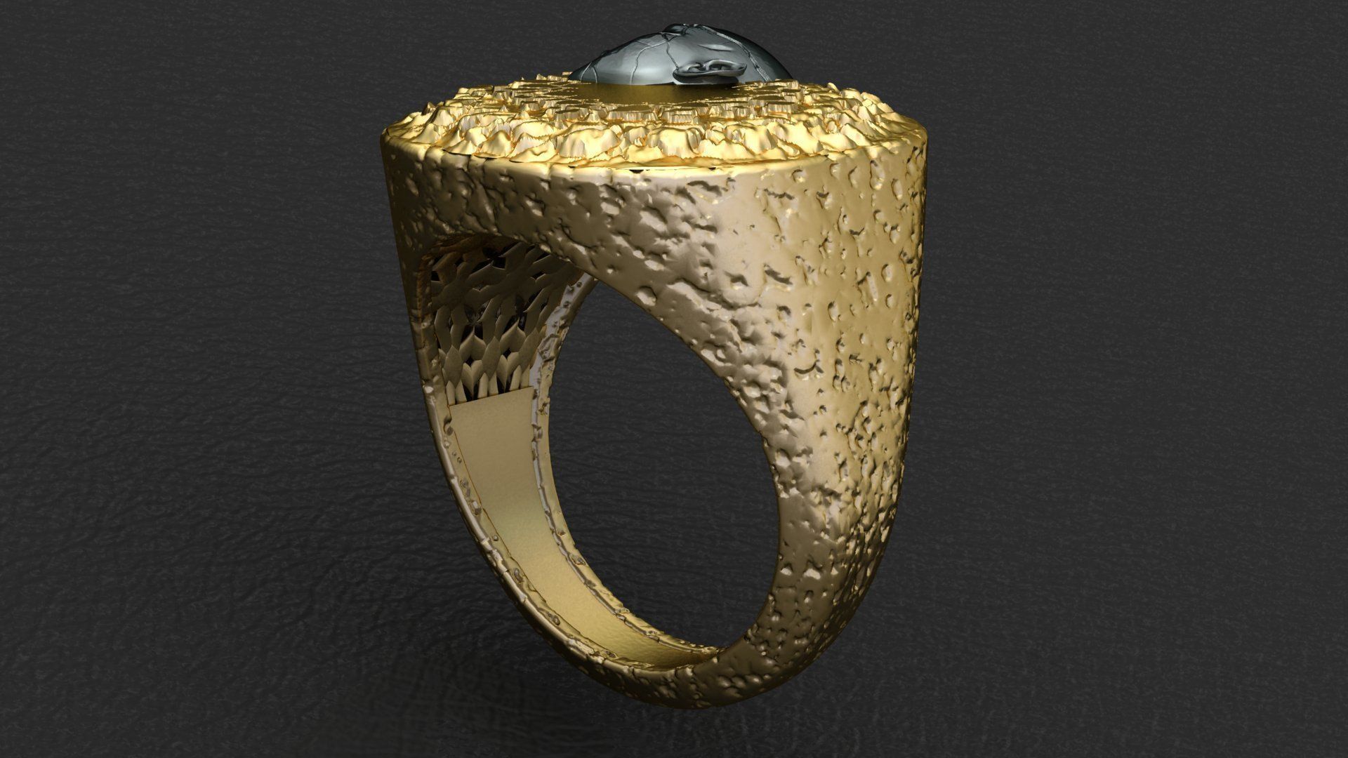 Face Men Ring 3D print model_1