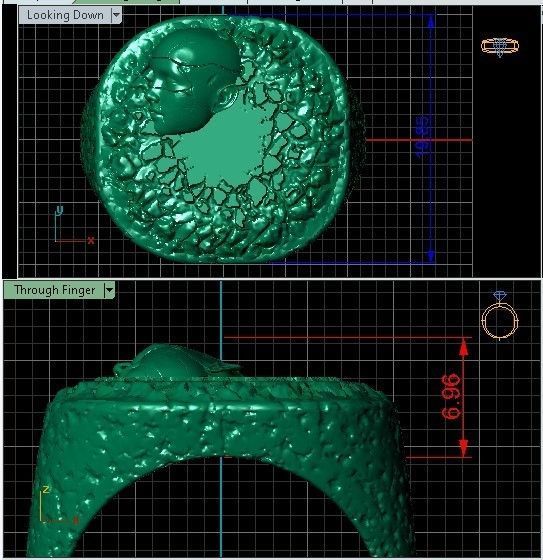 Face Men Ring 3D print model_5