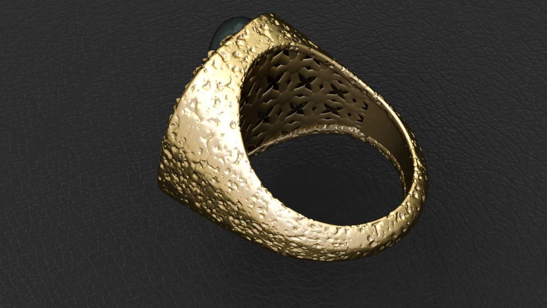 Face Men Ring 3D print model_4