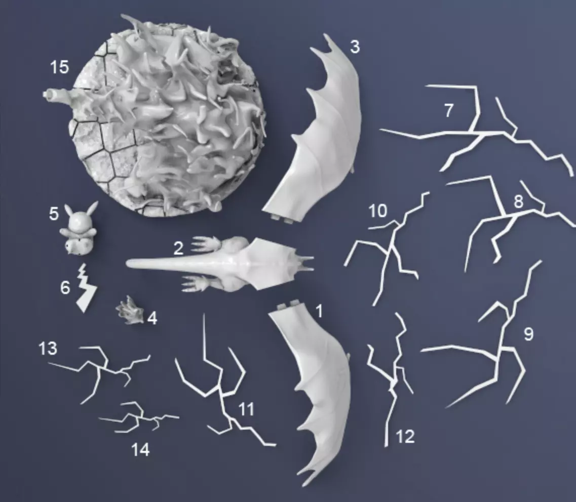 Pikachu X Charizard  3D model_0