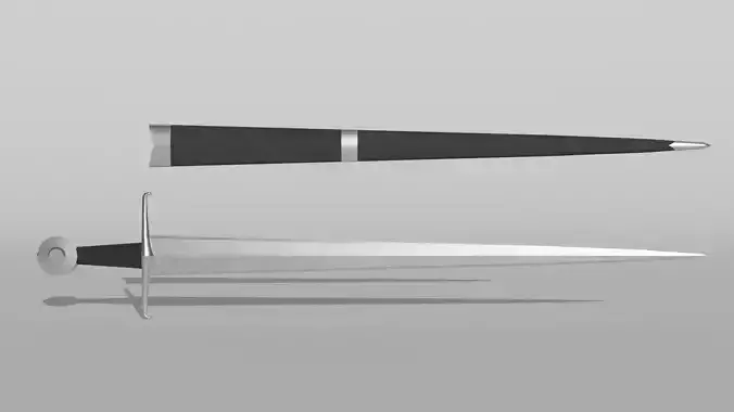 Arming Sword Low-poly 3D model