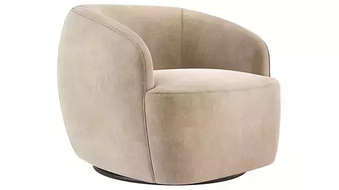 CB2 Gwyneth Swivel Chair 3D model