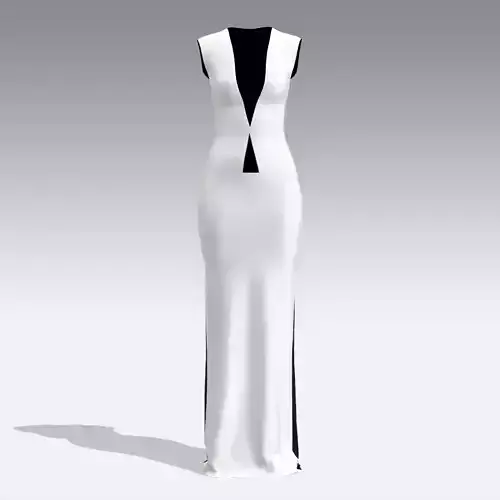 DEGAJE DRESS WHITE LOOK  3D model