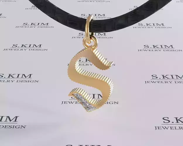 S pendant with letter