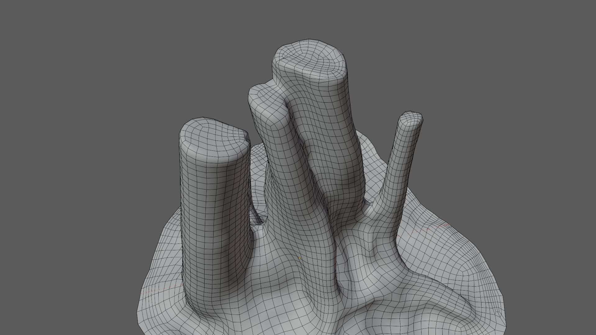 3D scan stump  Low-poly 3D model_10