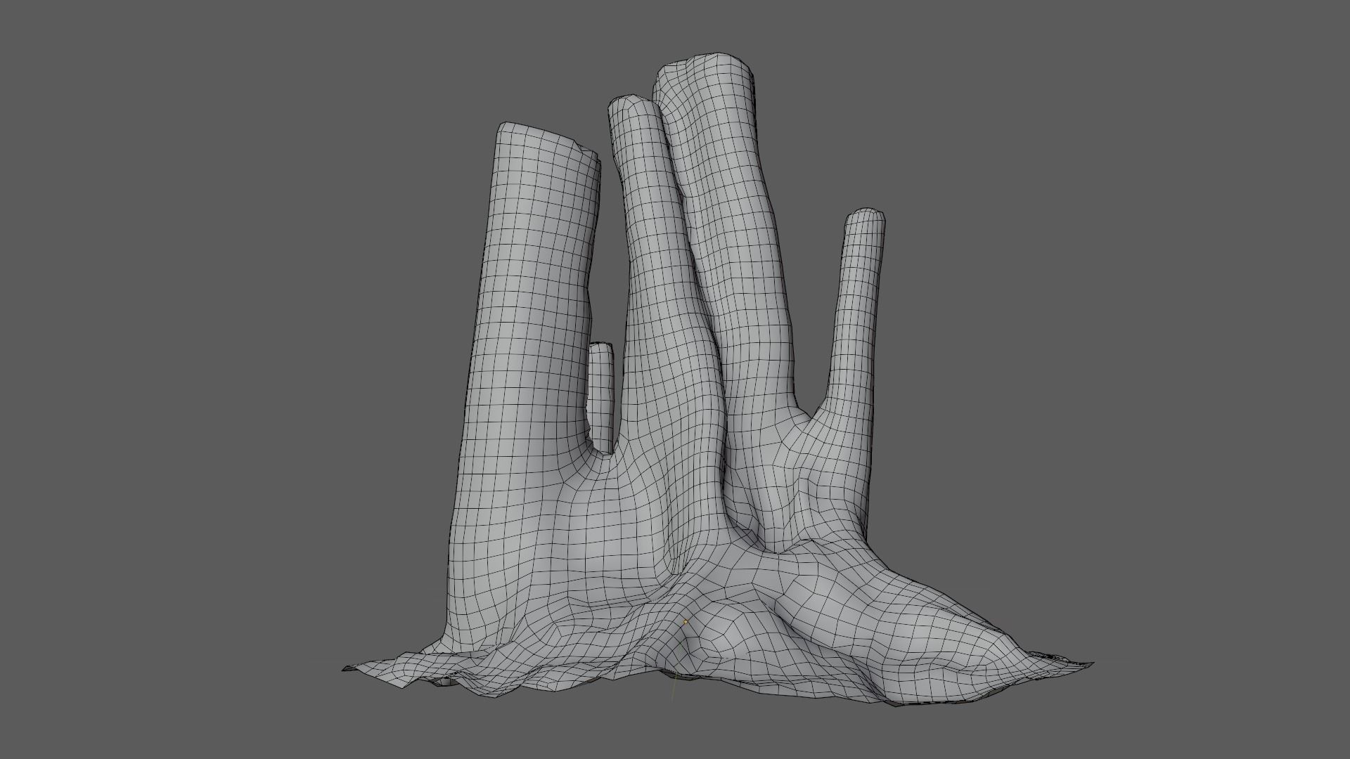 3D scan stump  Low-poly 3D model_8