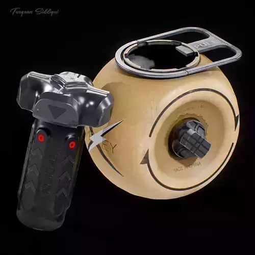 Sci-fi Smoke Grenade Low-poly 3D model